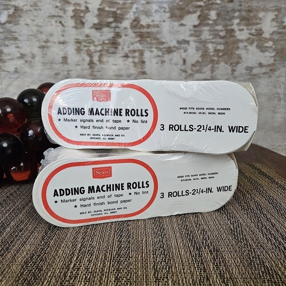 Vintage Other - Vintage Sears Roebuck Chicago IL Adding Machine Rolls 2 1/4" 4323 NOS Lot
